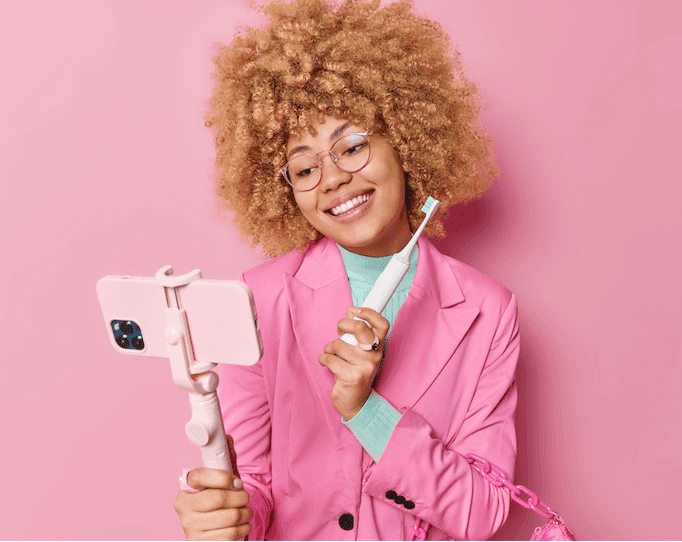 Creator going live at a retail location