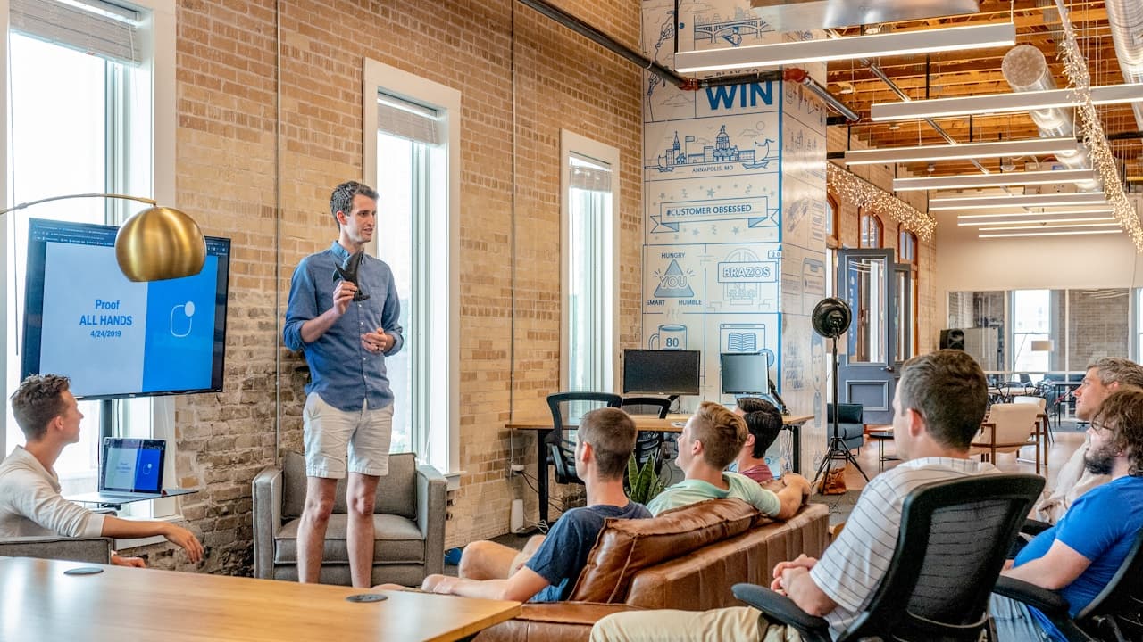 Agency team meeting in a creative studio